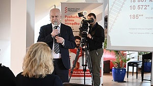 Dyr. Kiełczyński podczas prelekcji